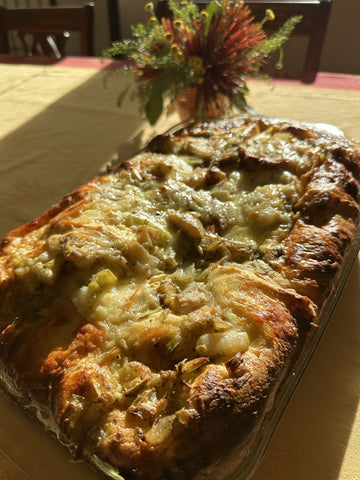 ArtiHeart, Roasted Shallot and Cabernet Porcini Chef Butter Bread Pudding