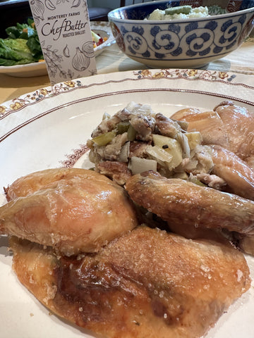 Game Hen with ArtiHeart and Roasted Shallot Chef Butter