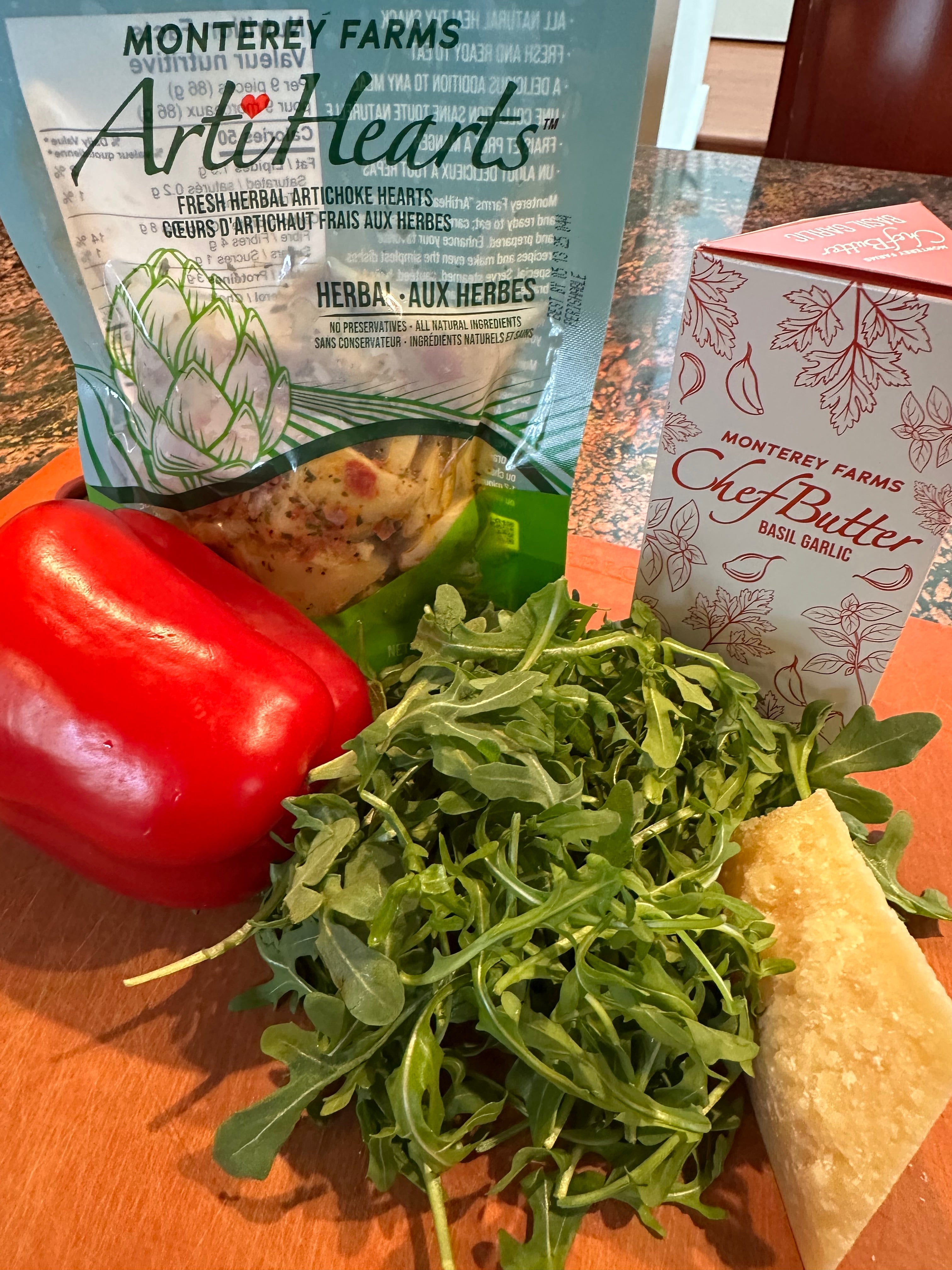Pappardelle with Herbal ArtiHearts and Basil Garlic Chef Butter – Monterey Farms