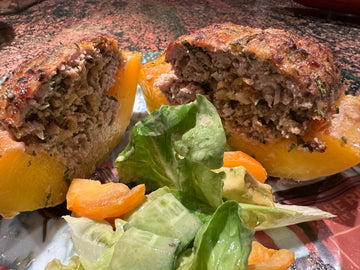 Pork stuffed Winter Squash with Serrano Lime