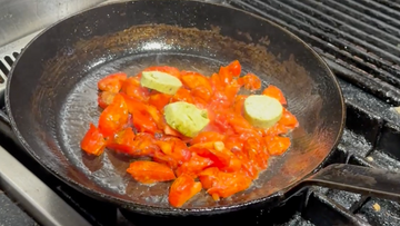Grilled Ratatouille with Corn and Basil Garlic Chef Butter