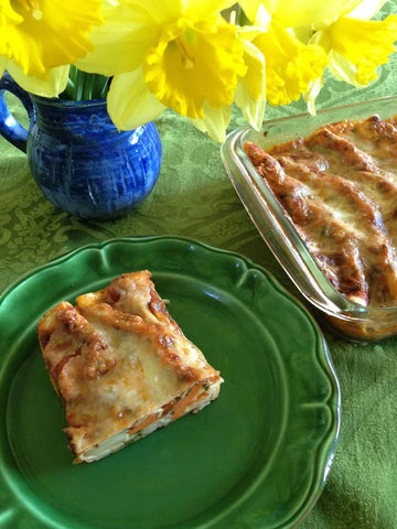 Adrien’s Artichoke Heart and Sweet Potato Enchiladas