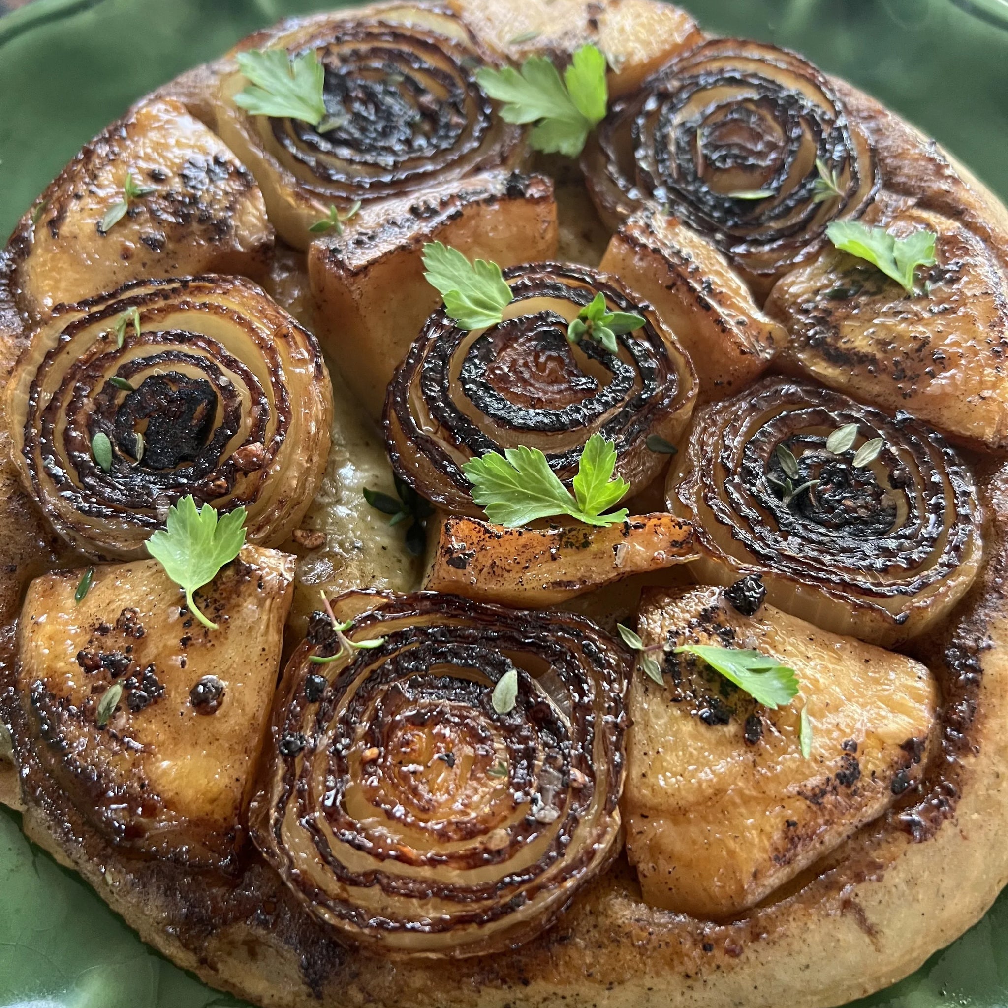 ArtiHeart Onion Tatin with Roasted Shallot Chef Butter Crust