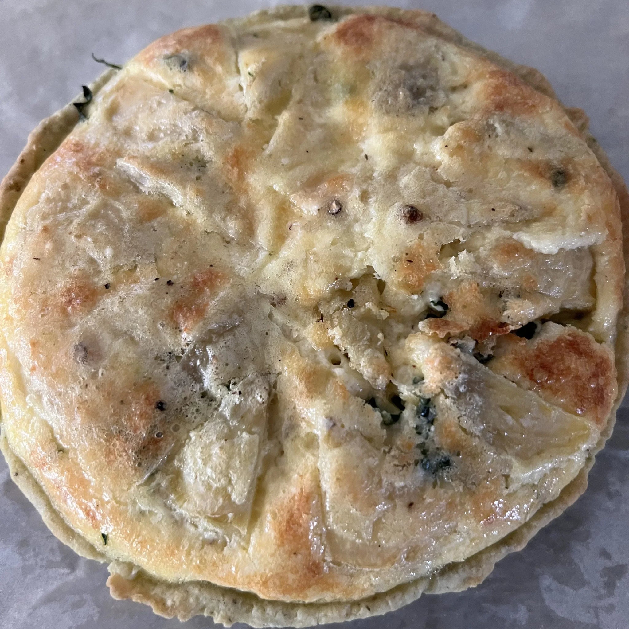 ArtiHeart and Kale Tart with Roasted Shallot Chef Butter Crust