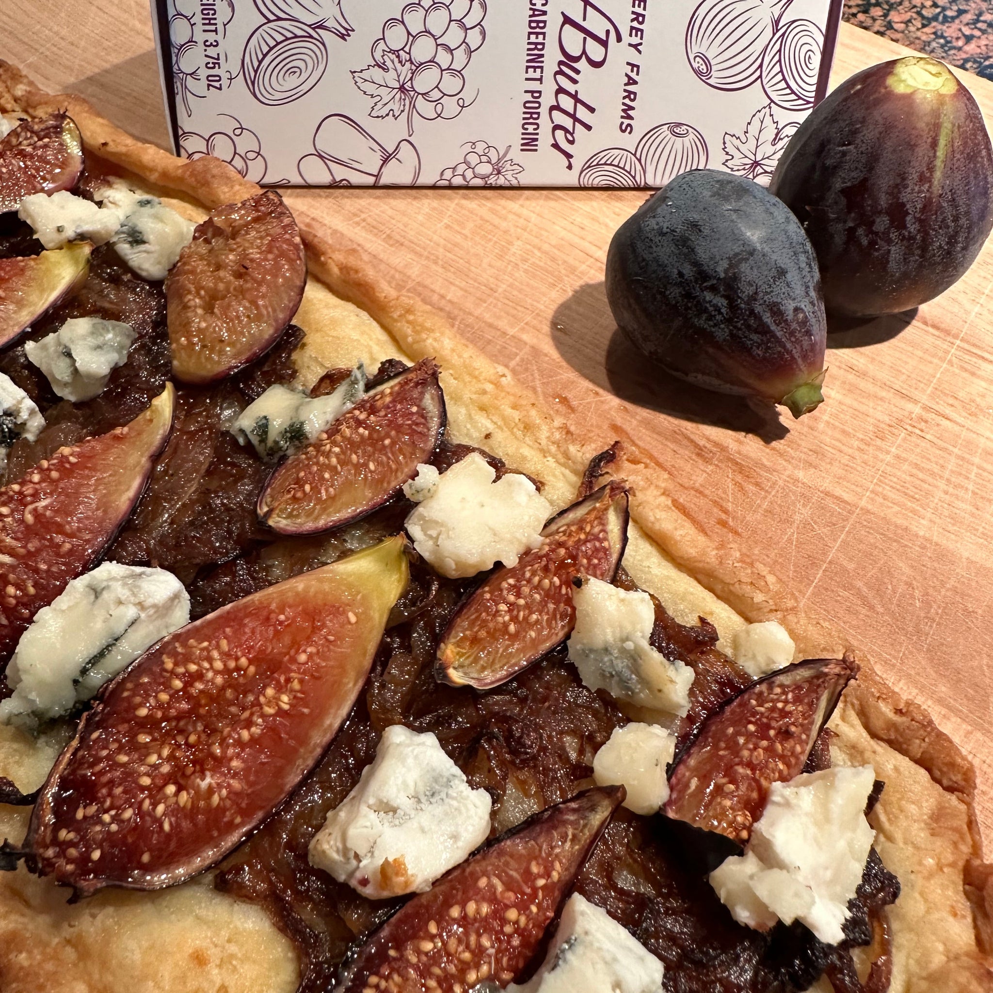 Fig and Onion Tart with Cabernet Porcini Chef Butter