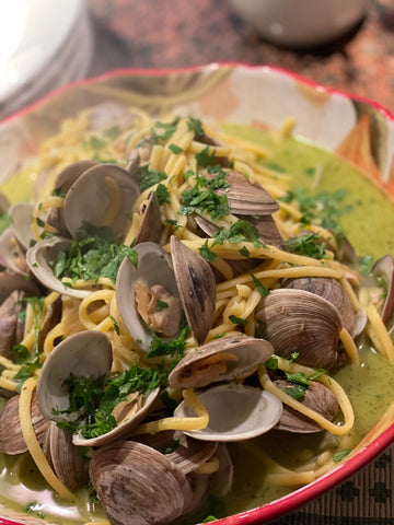 Basil Garlic Chef Butter Clams and Linguini