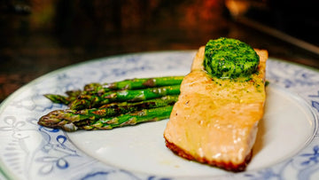 French Herb Chef Butter and Seared Salmon