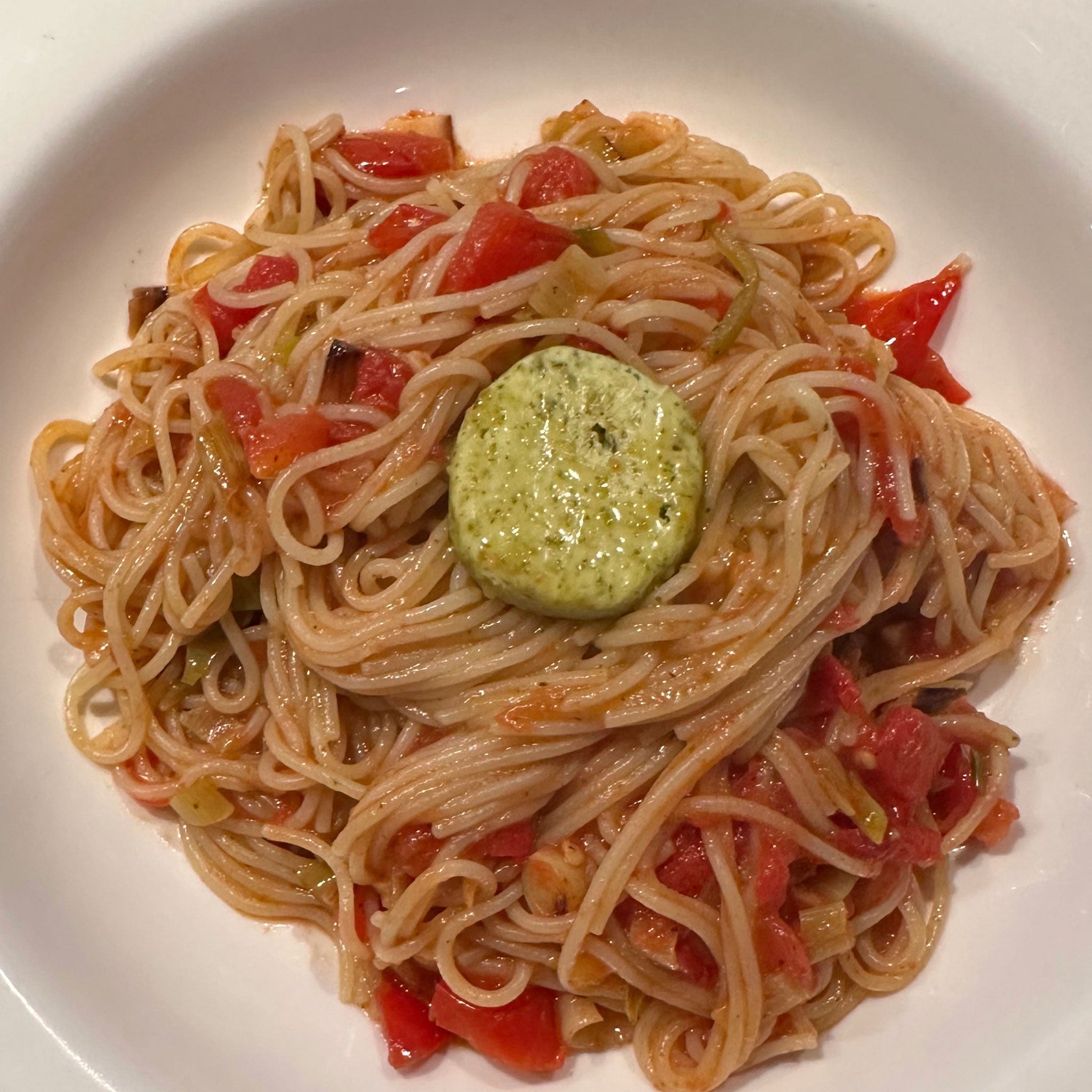 Tomato Leek Capellini with Lemon Dill Chef Butter