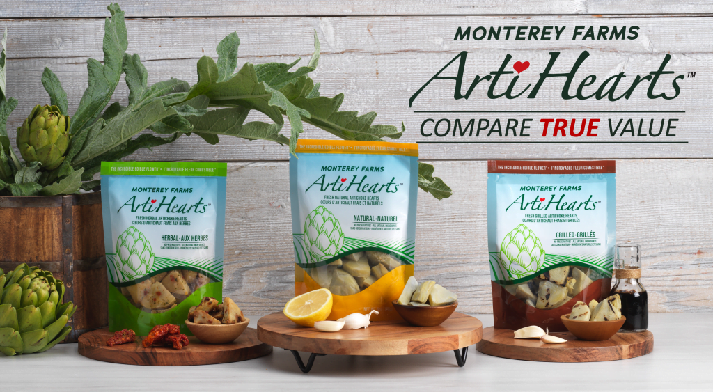Monterey Farms ArtiHearts Comparison cover page with product images