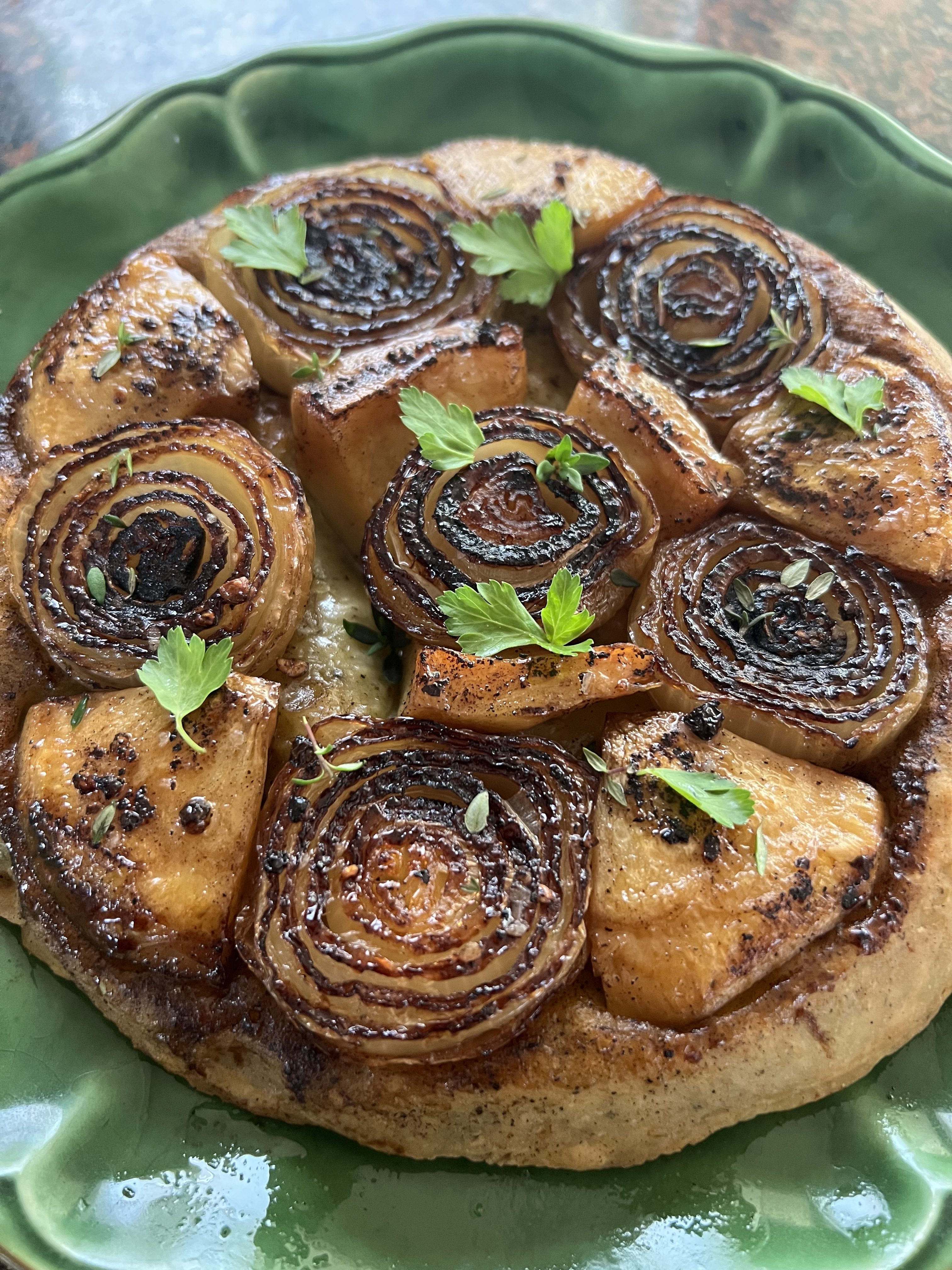ArtiHeart Onion Tatin with Roasted Shallot Chef Butter Crust