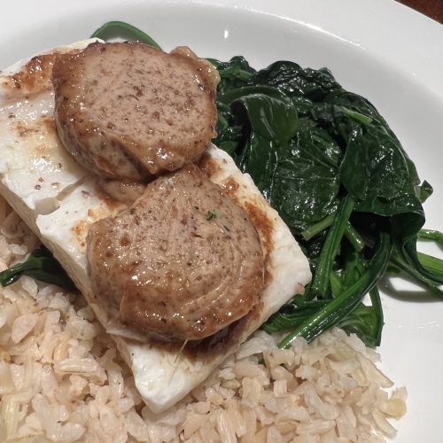 Steamed Halibut with Shiitake Ginger Chef Butter
