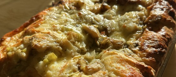 ArtiHeart, Roasted Shallot and Cabernet Porcini Chef Butter Bread Pudding