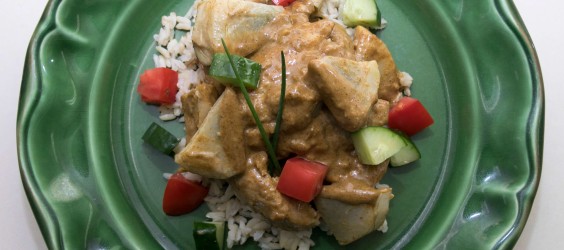 Healthy Chicken Curry with Artichoke Hearts