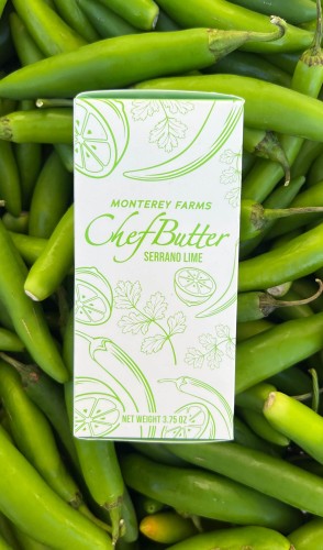 Serrano Lime Chef Butter with fresh peppers