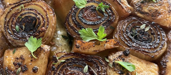 ArtiHeart Onion Tatin with Roasted Shallot Chef Butter Crust